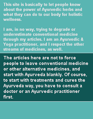 Sangeeta Ayurveda Disclaimer ayerveda